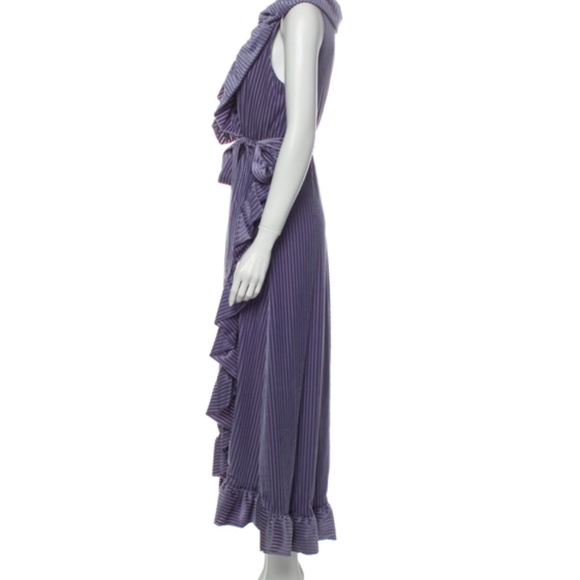 MISA Velvet Wrap Maxi Dress - Picture 5 of 9